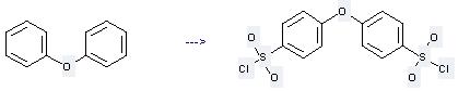 Benzenesulfonylchloride, 4,4'-oxybis- can be prepared by diphenyl ether at the temperature of 50 - 70 °C